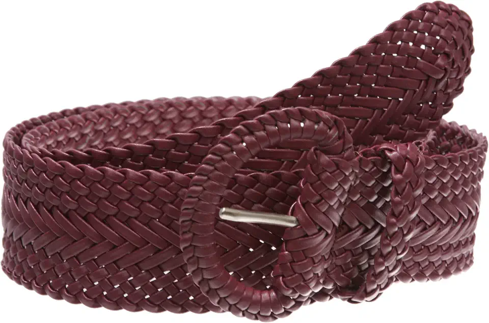 Beltiscool 2 Inch Wide Hand Made Soft Metallic Woven Braided Round Belt