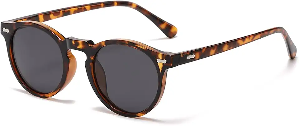 Gleyemor Vintage Polarized Round Sunglasses for Men Women UV400 Protection