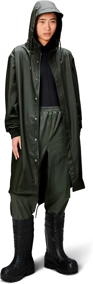 RAINS Fishtail Parka – Waterproof Longline Raincoat, Men and Women