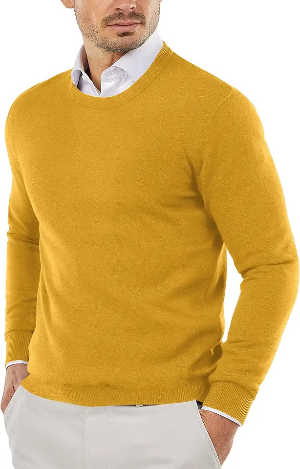 Men's Mustard Crewneck Sweater