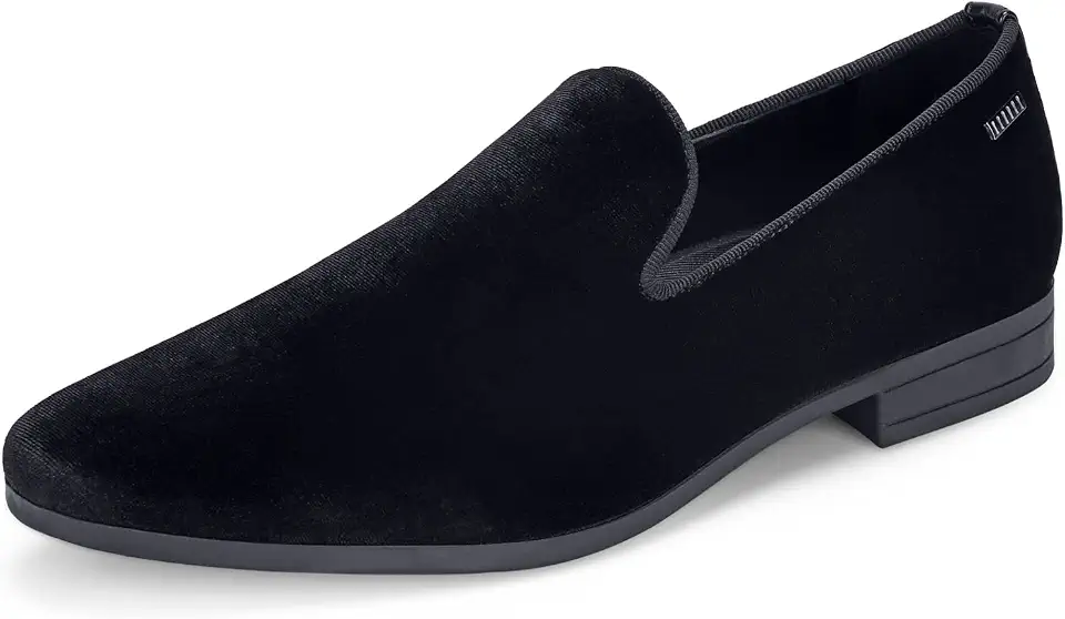 UUBARIS Mens Velvet Loafers Slip-on Dress Shoes Fashion Style Driving Shoes Classic Tuxedo Shoes Casual Oxford Shoes