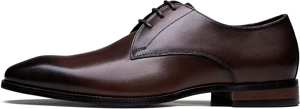 Jousen Men's Dress Shoes Leather Wingtip Formal Business Oxford Shoes Brogue Retro Derby Dress Shoes for Men