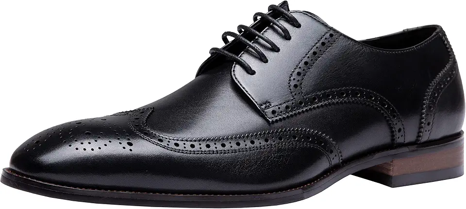 Jousen Men's Dress Shoes Leather Oxford Formal Derby Shoes