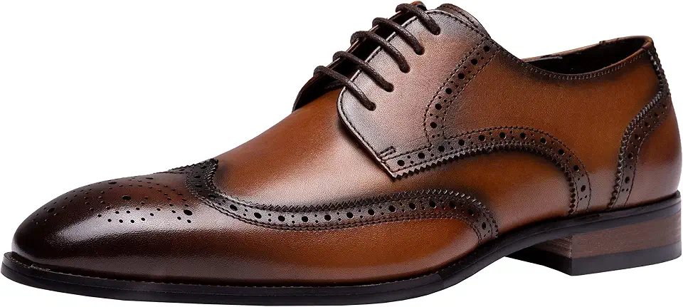 Jousen Men's Dress Shoes Leather Oxford Formal Derby Shoes