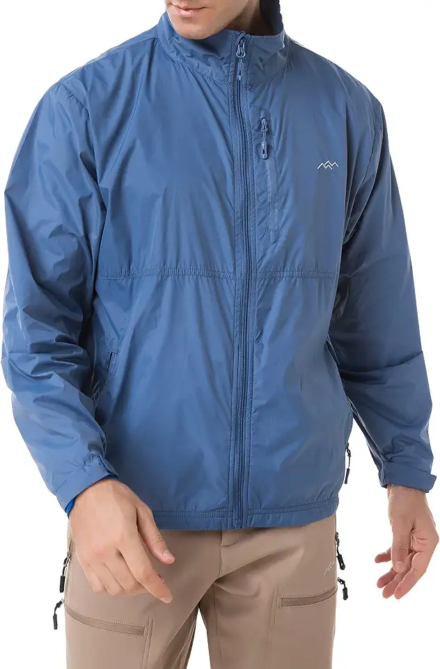 TRAILSIDE SUPPLY CO. Mens Windbreaker Jackets Lightweight Packable Jacket