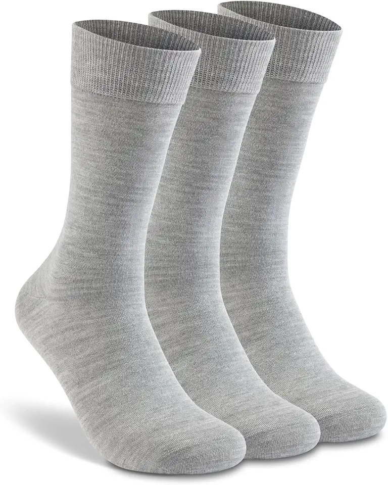 LIXIA Men's Thin Merino Wool Crew Socks Winter Warm Breathable