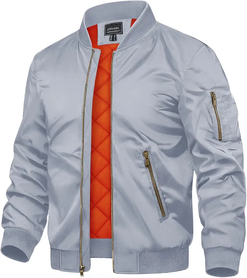 TACVASEN Men's Jackets-Bomber Jacket Fall Winter Warm Windbreaker Full Zip Casual Padded Coats