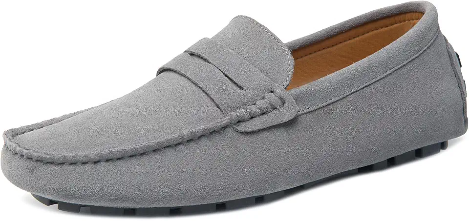 Go Tour Men's Penny Loafers Moccasin Driving Shoes Slip On Flats Boat Shoes