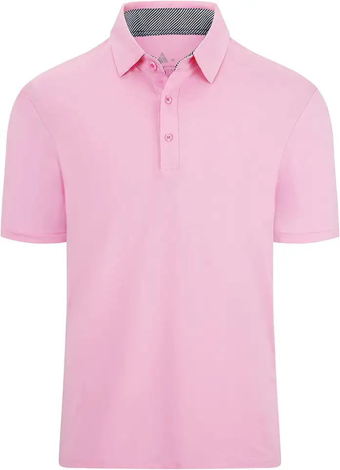 ZITY Mens Golf Shirt Short Sleeve Sport Moisture Wicking Performance Print Golf Polo Shirts for Men Collared Casual T-Shirt