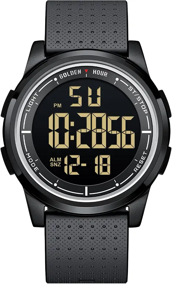 Men's Minimalist Black Sports Watch