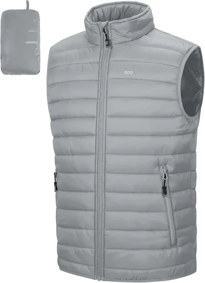 33,000ft Men's Packable Insulated Golf Puffer Vest Outerwear Lightweight