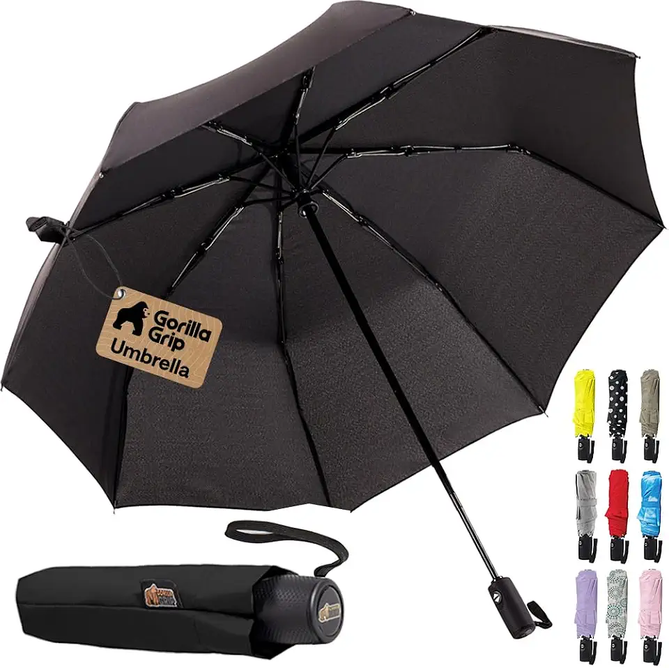 Men's Black Stick Umbrella