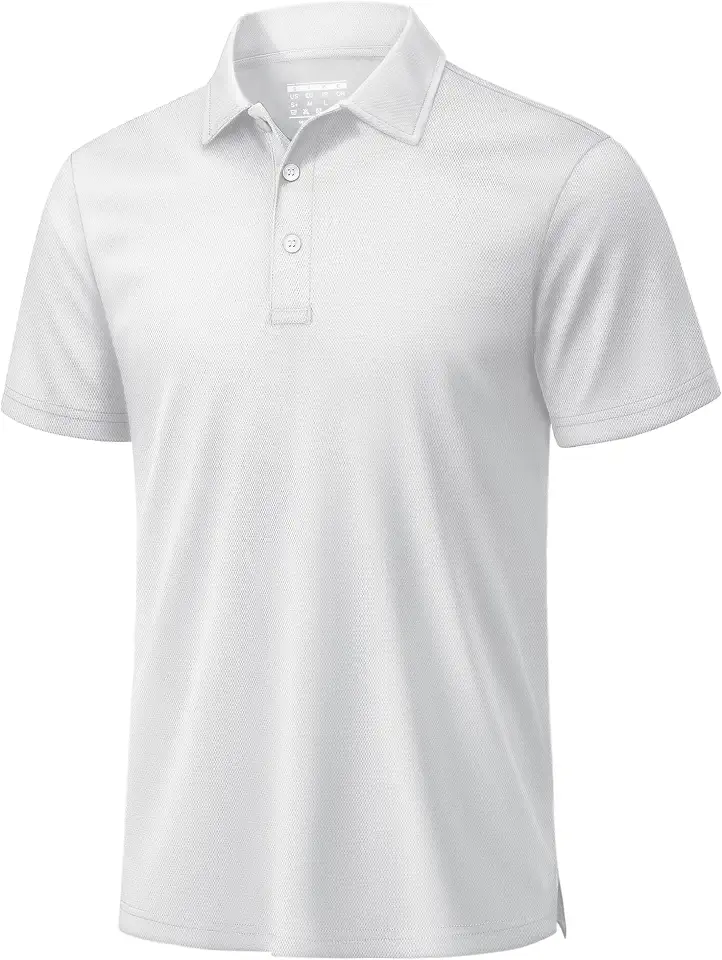 TACVASEN Mens Polo Shirt Short Sleeve Dry Fit Golf Collar Shirt Work Shirt