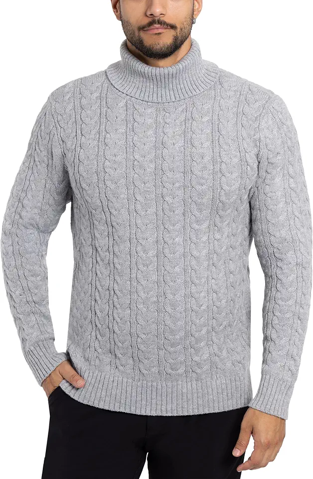 X RAY Mens Turtleneck, Soft Slim Fit Pullover Top, Basic Turtle Neck Sweater for Men