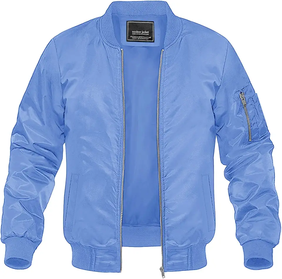 MAGNIVIT Men's Lightweight Bomber Jacket Windbreaker Casual Fall Spring Outdoor Coat