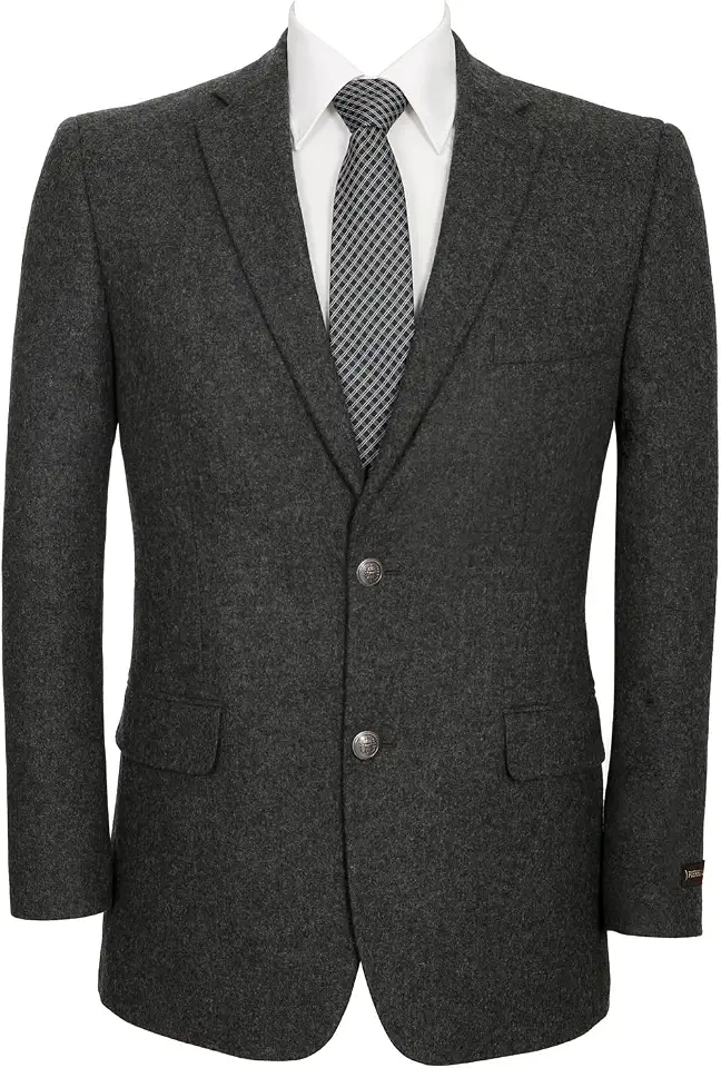 Men's Wool Blend Sport Coat Classic Fit 2-Button Blazer