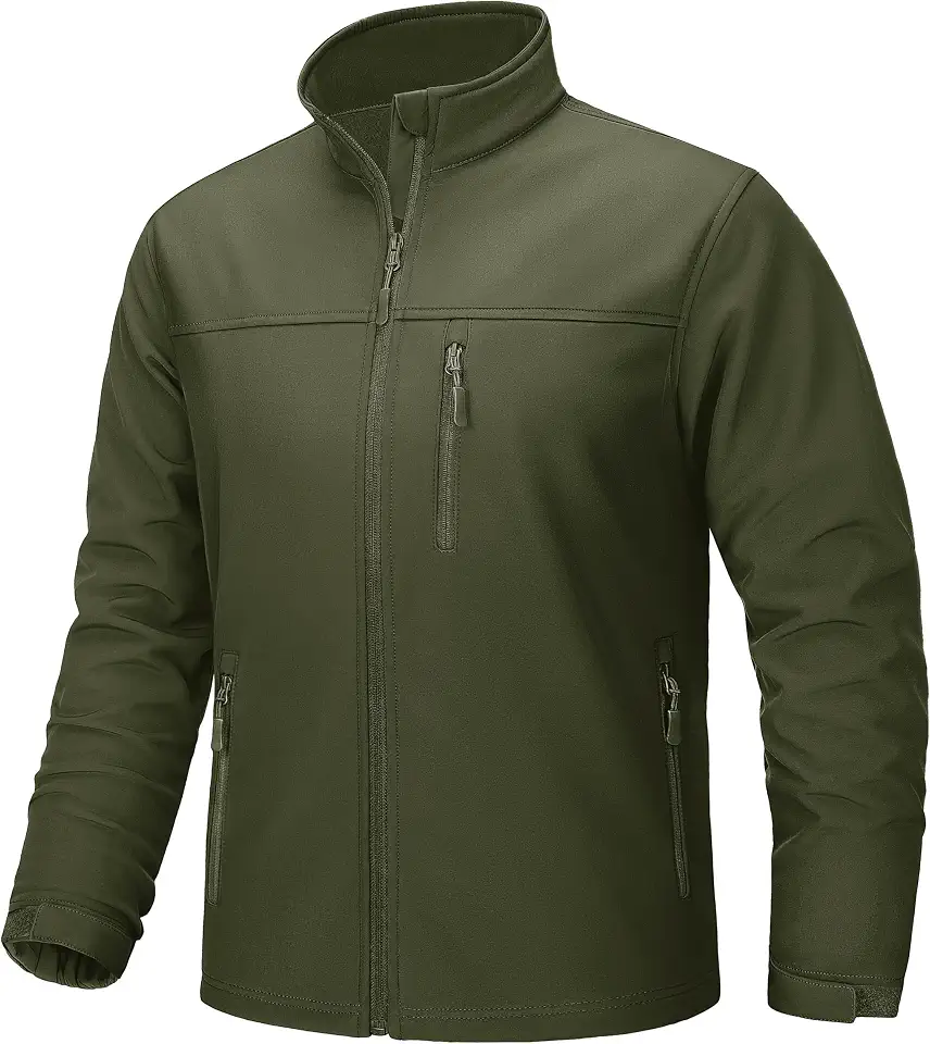 TACVASEN Mens Lightweight Softshell Jacket Fleece Waterproof Windbreaker