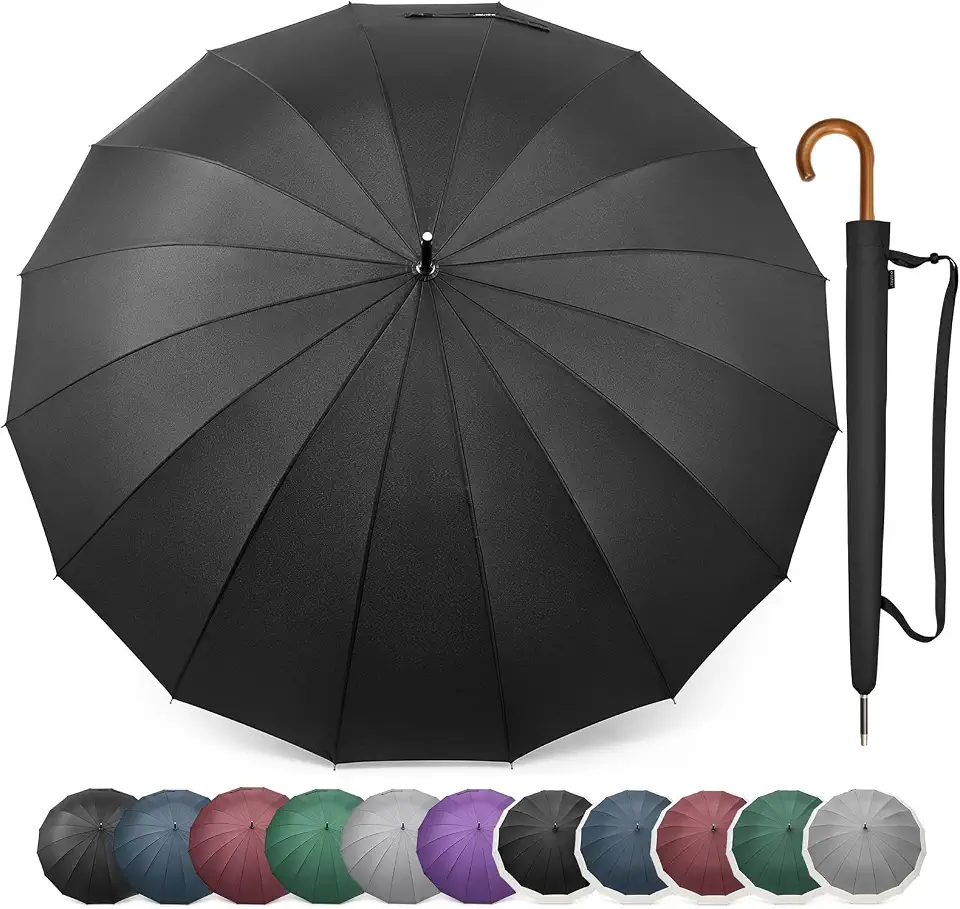 Global Recycled Standard G4Free 54 Inch Large Umbrella for Rain Auto Open Golf Umbrella for 2 People