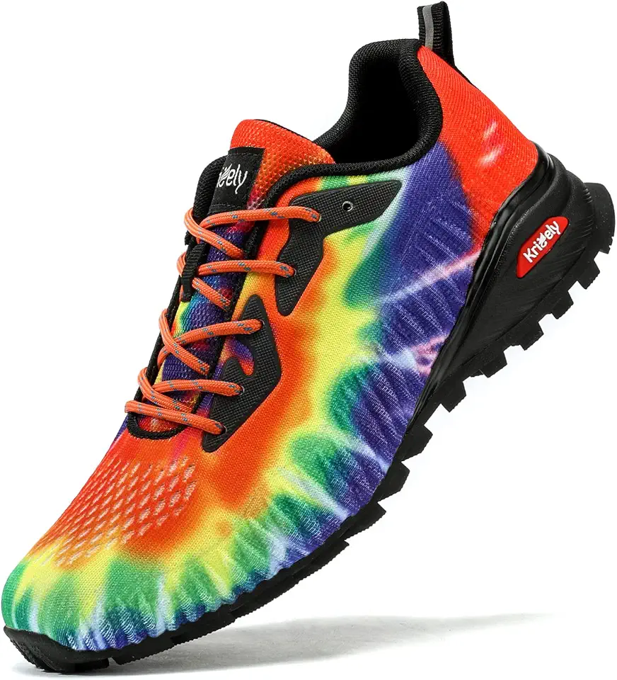 Recycled Claim Standard 100 ikunka Men's Fashion Sneakers Lightweight Breathable Walking Shoes Tennis Cross Training Shoe Non Slip Trail Running Shoes