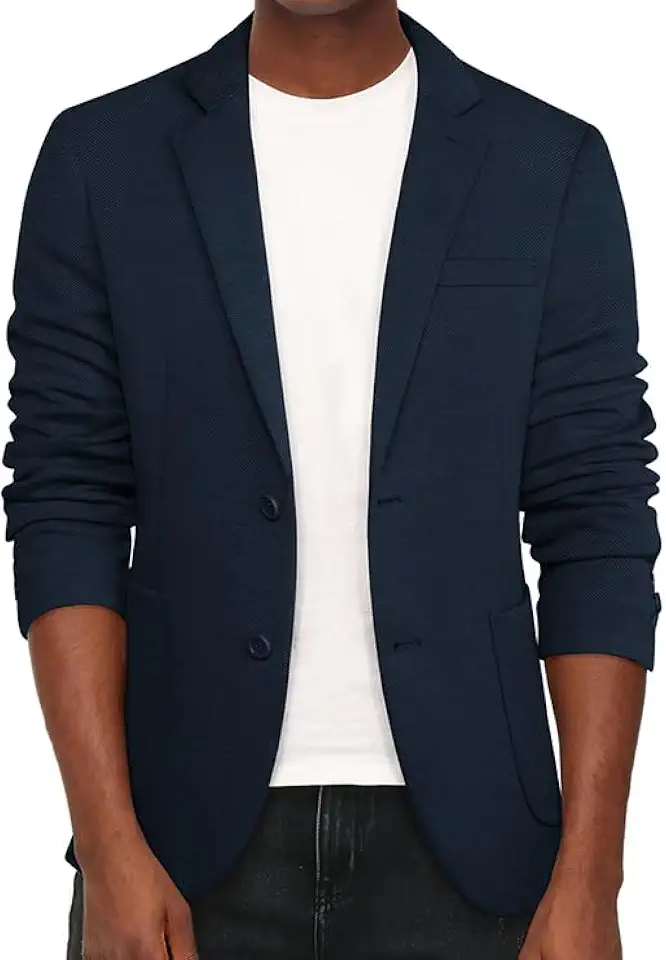 PJ PAUL JONES Mens Casual Knit Blazer Unstructured Sport Coat