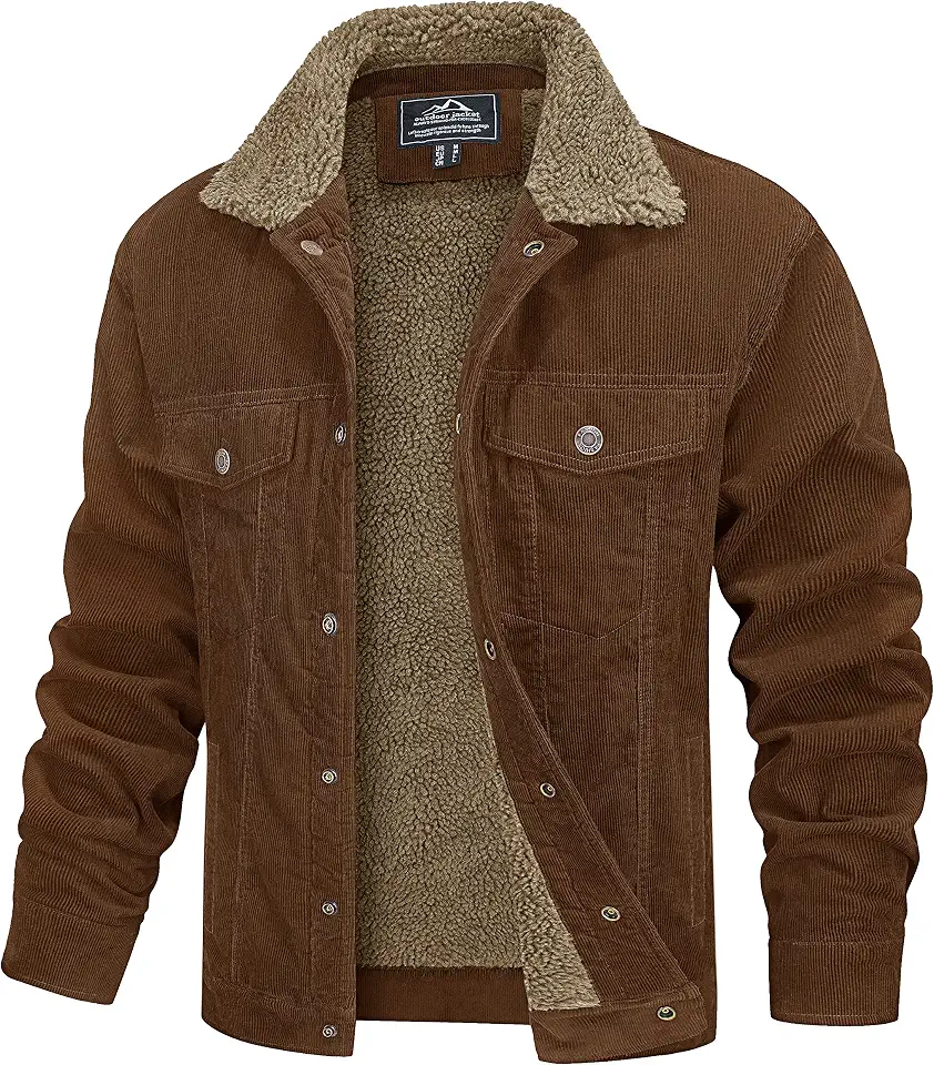 Men's Brown Wool Trucker Jacket