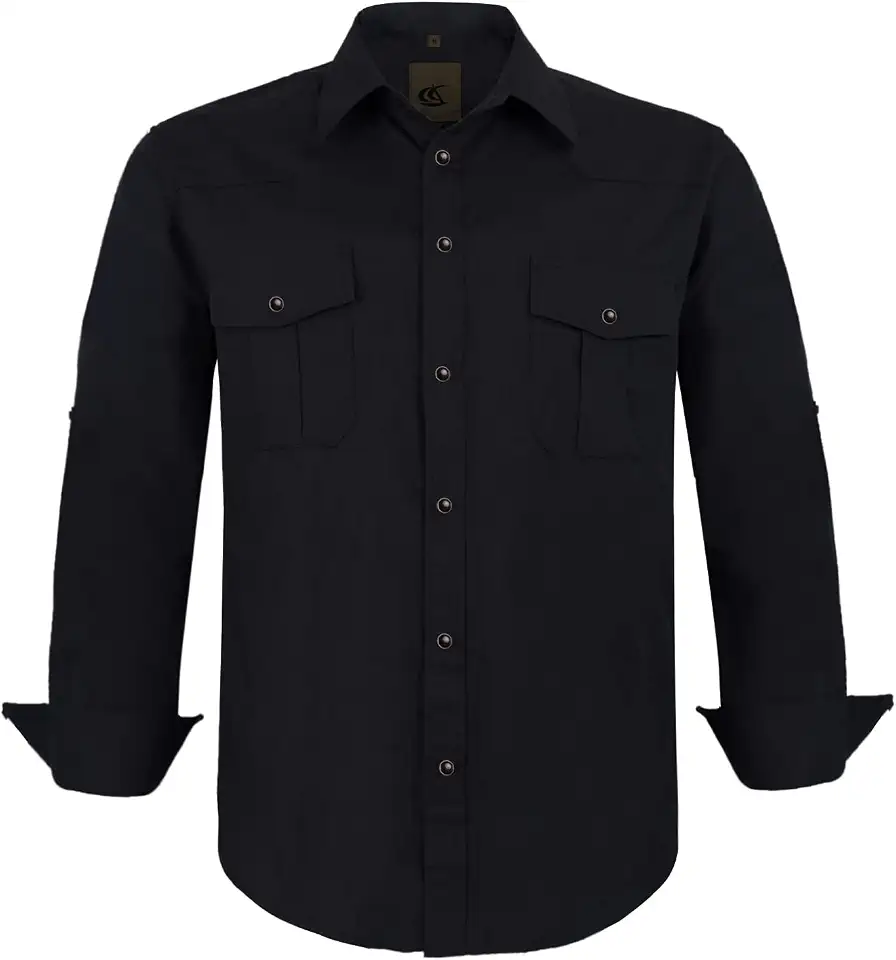 Men's Black Western Snap Shirt