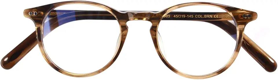 Vintage Round Eyeglasses Unisex Handmade Acetate Circle Rim Glasses