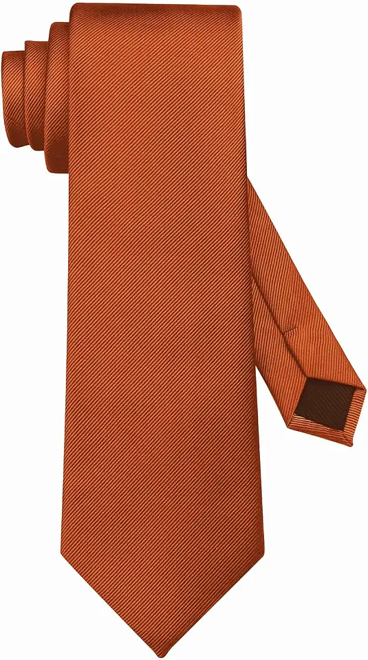 Men's Rust Orange Knitted Silk Tie