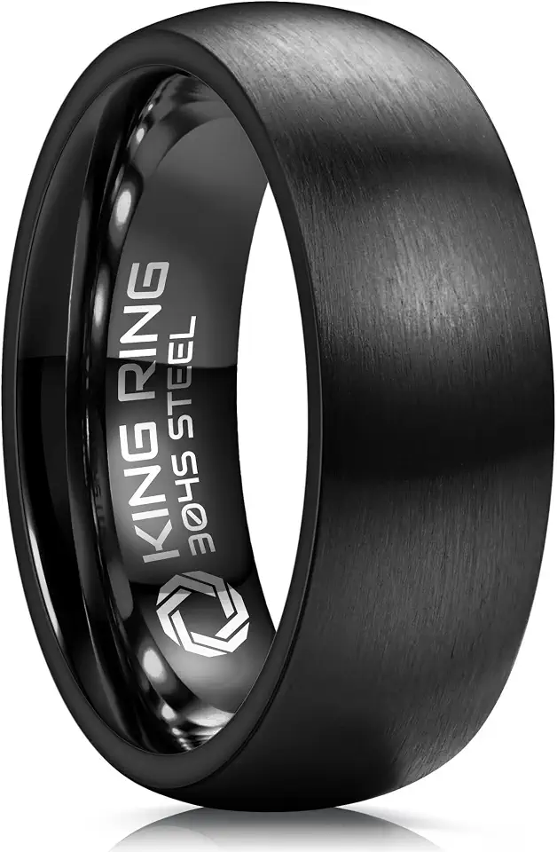 Men's Black Stainless Steel Ring