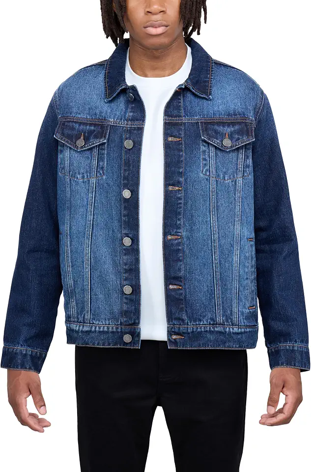 Men's Dark Indigo Denim Trucker Jacket
