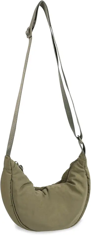 Nylon Crescent Crossbody Bag for Women Purses Trendy Men,Small Travel Sling Bag Hobo