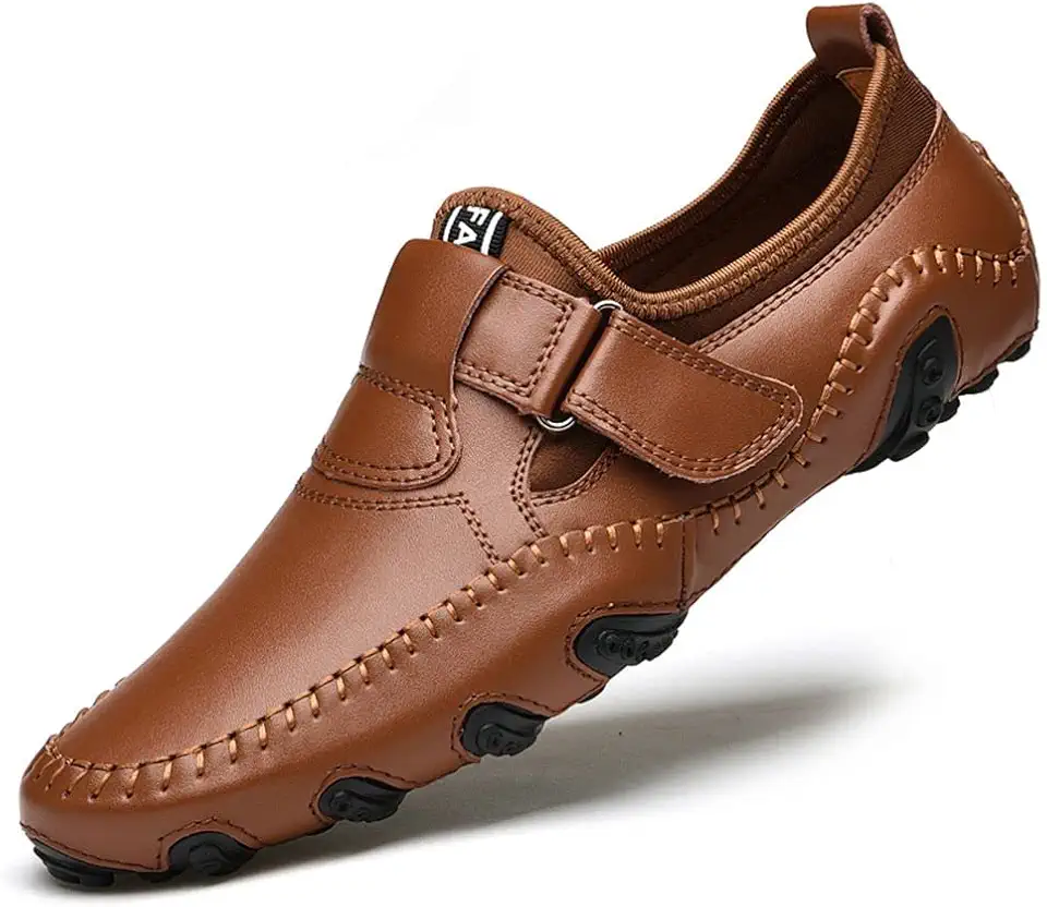Men’s Casual Leather Loafers Shoes Penny Loafers Moccasin Flats Boat Shoes