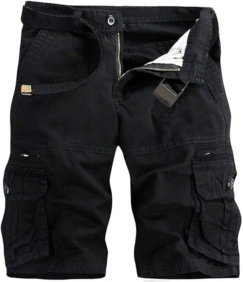 Men's Cargo Shorts Relaxed Fit, Cotton Twill Work Shorts, Outdoor Lightweight Casual Shorts for Men with Pockets