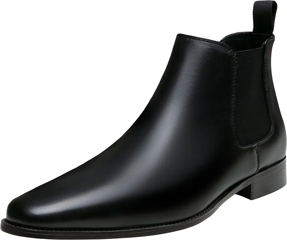 Jousen Mens Chelsea Boots Leather Slip On Dress Boots