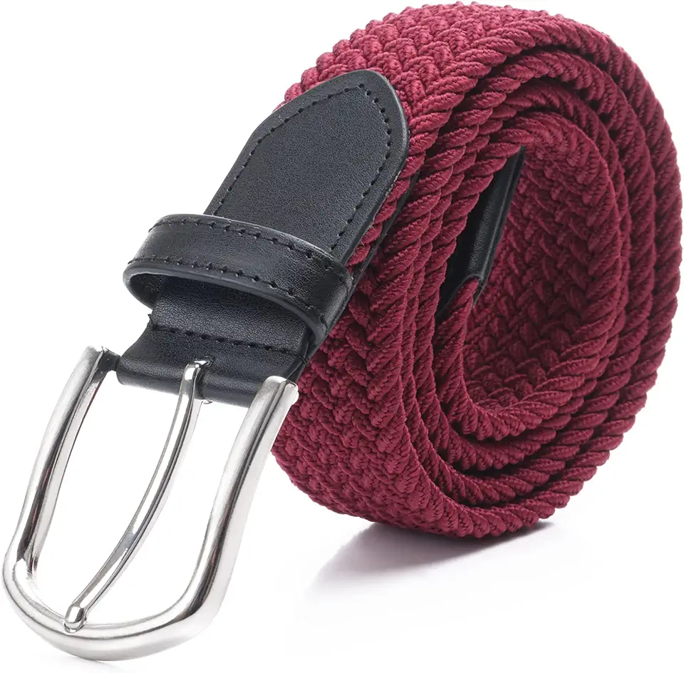 Elastic Braided Stretch Belt for Men - Versatile Woven Web Belt - Perfect Fit and Comfort