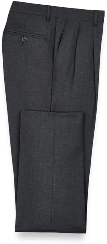 Paul Fredrick Men's Wool Gabardine Pleated Pants
