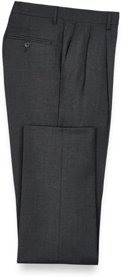 Paul Fredrick Men's Wool Gabardine Pleated Pants