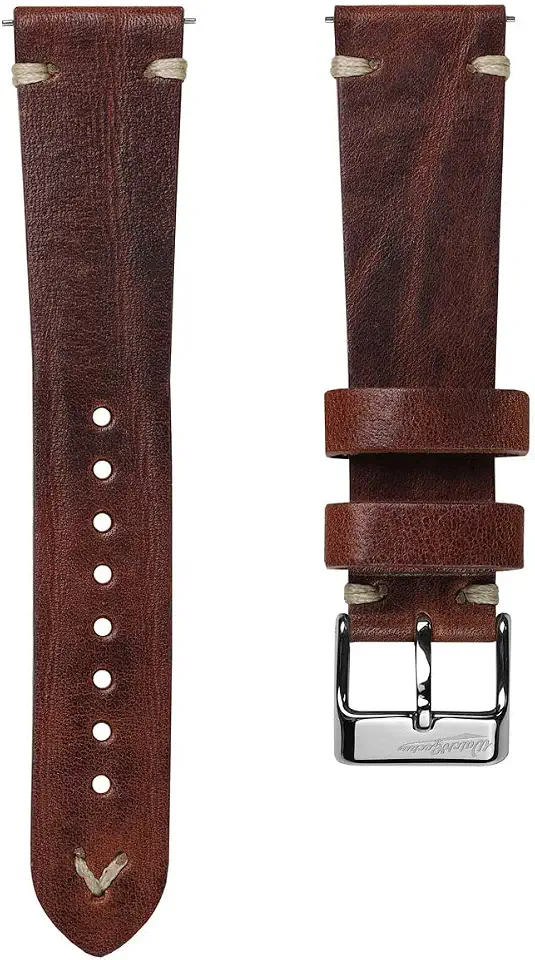 WatchGecko Simple Handmade Leather Watch Strap