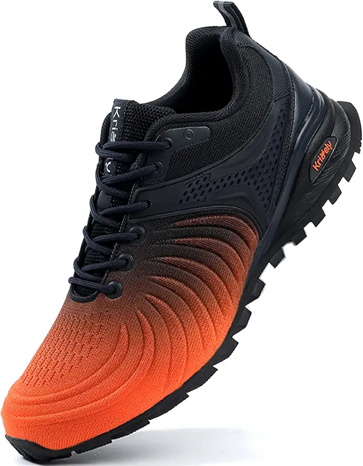 Recycled Claim Standard 100 Kricely Men's Walking Shoes Breathable Lightweight Fashion Sneakers Non Slip Sport Gym Jogging Trail Running Shoes