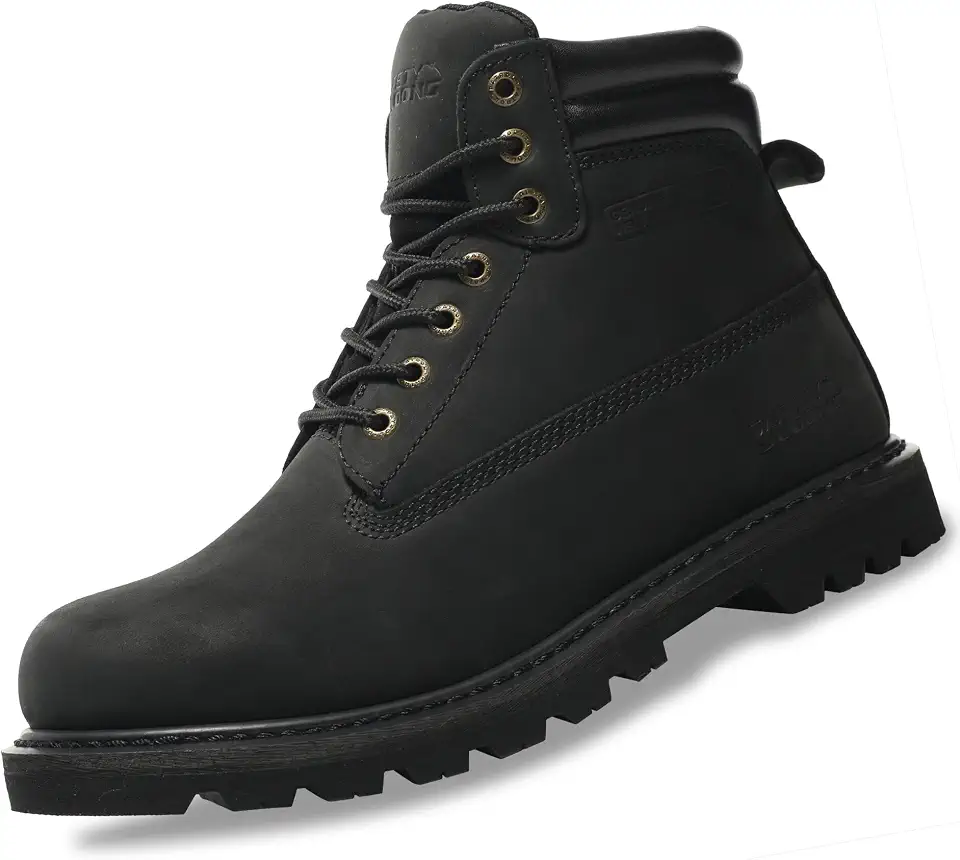 Work Boots for Men Soft Toe Waterproof Leather Workboots
