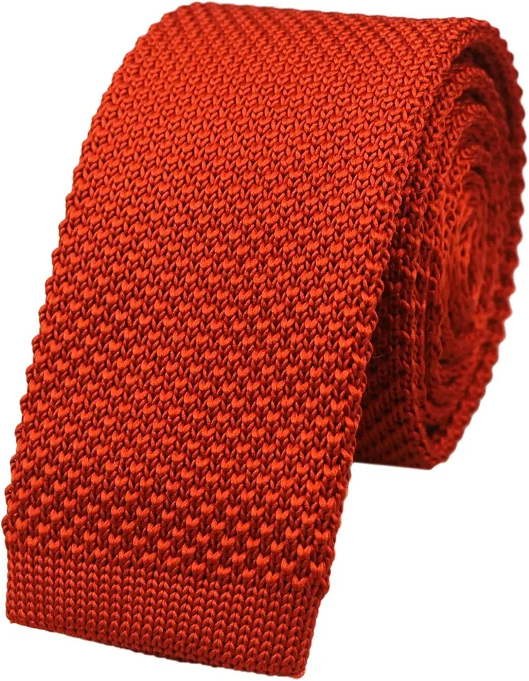 Men's Orange Textured Tie