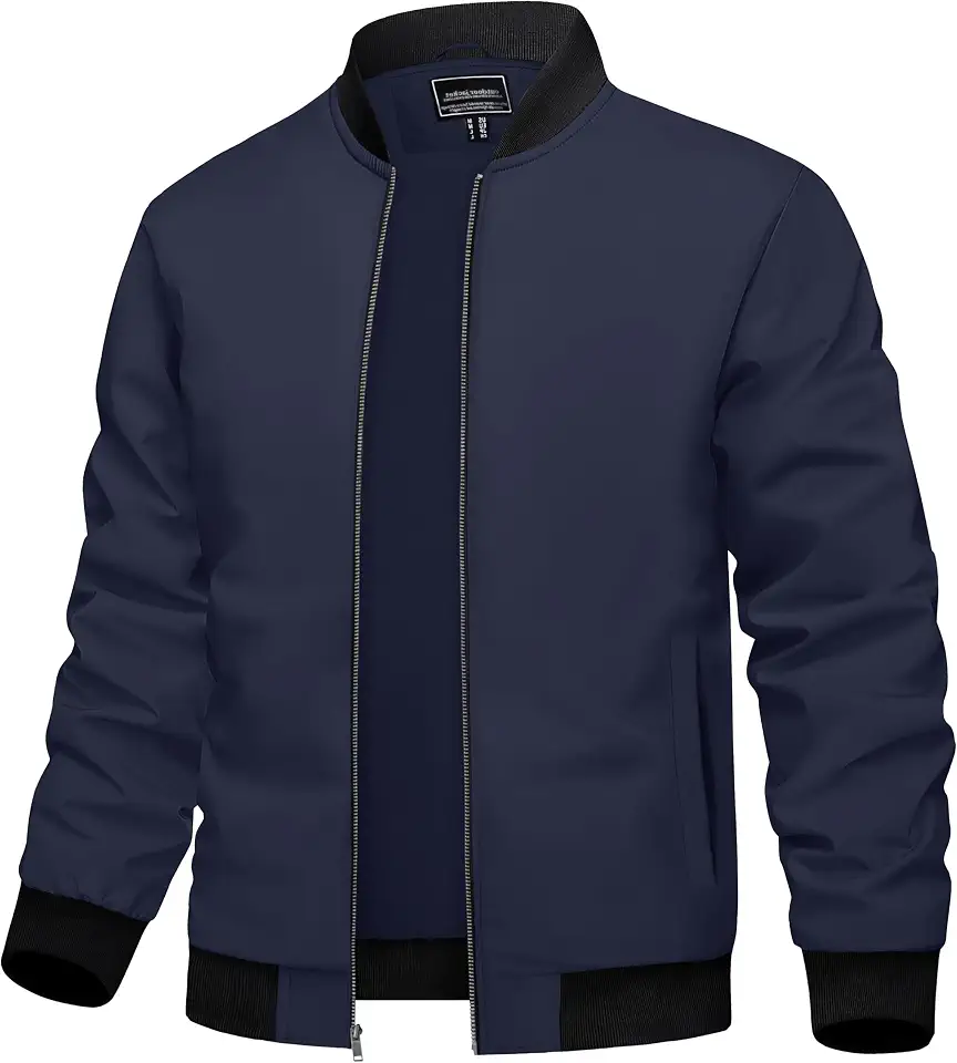 TACVASEN Men's Bomber Jacket Lightweight Windbreaker Jacket for Spring Fall