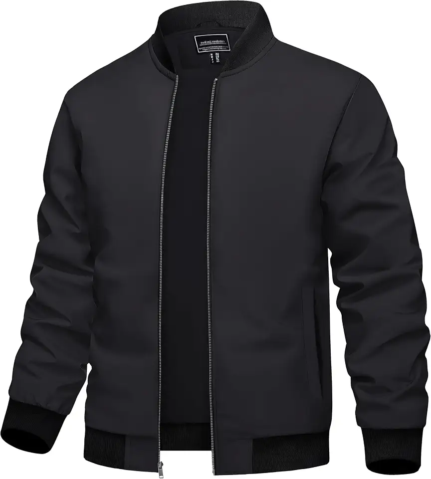 TACVASEN Men's Bomber Jacket Lightweight Windbreaker Jacket for Spring Fall