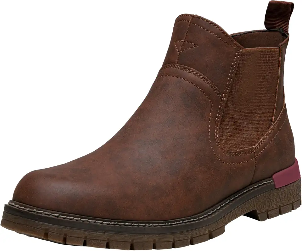 Men's Brown Oiled Leather Chelsea Work Boots