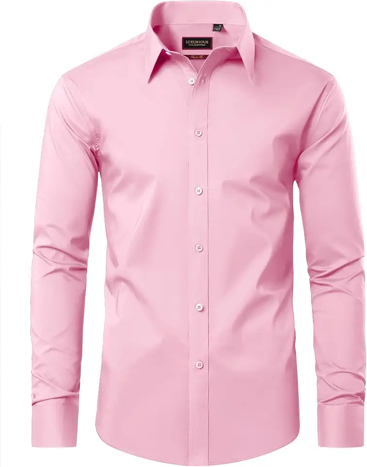 Global Recycled Standard Lion Nardo Cotton Mens Dress Shirts Long Sleeve Wrinkle Free Business Casual Button Down Shirts Formal Shirts Big and Tall