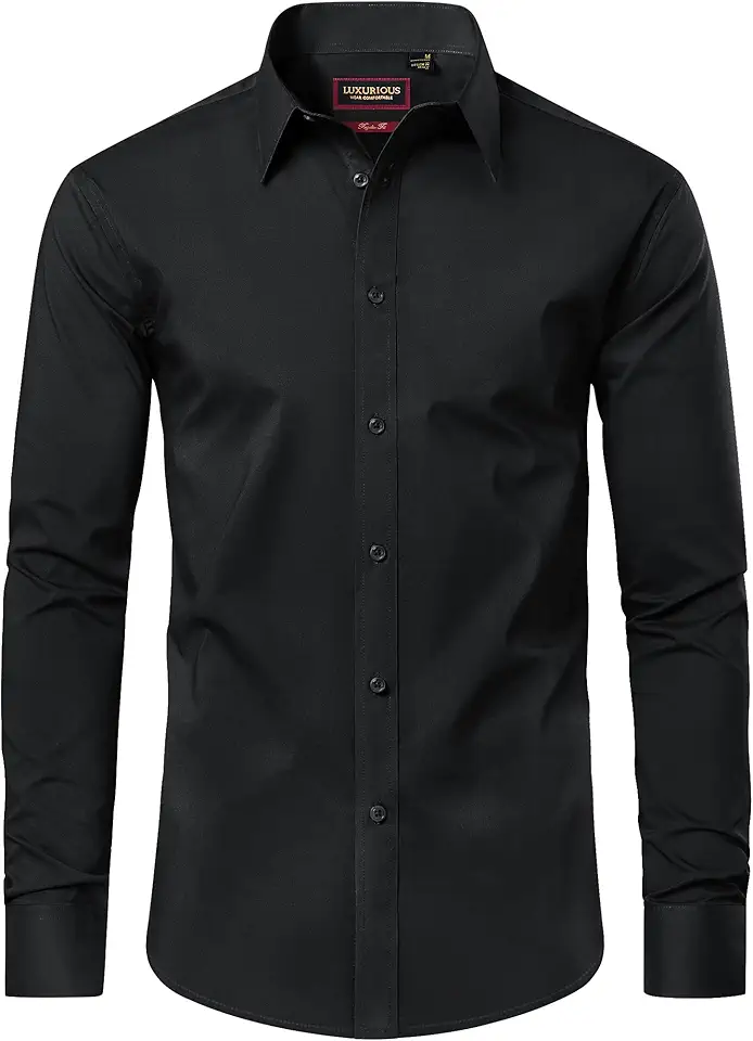Lion Nardo Cotton Mens Dress Shirts Long Sleeve Wrinkle Free Business Casual Button Down Shirts Formal Shirts Big and Tall