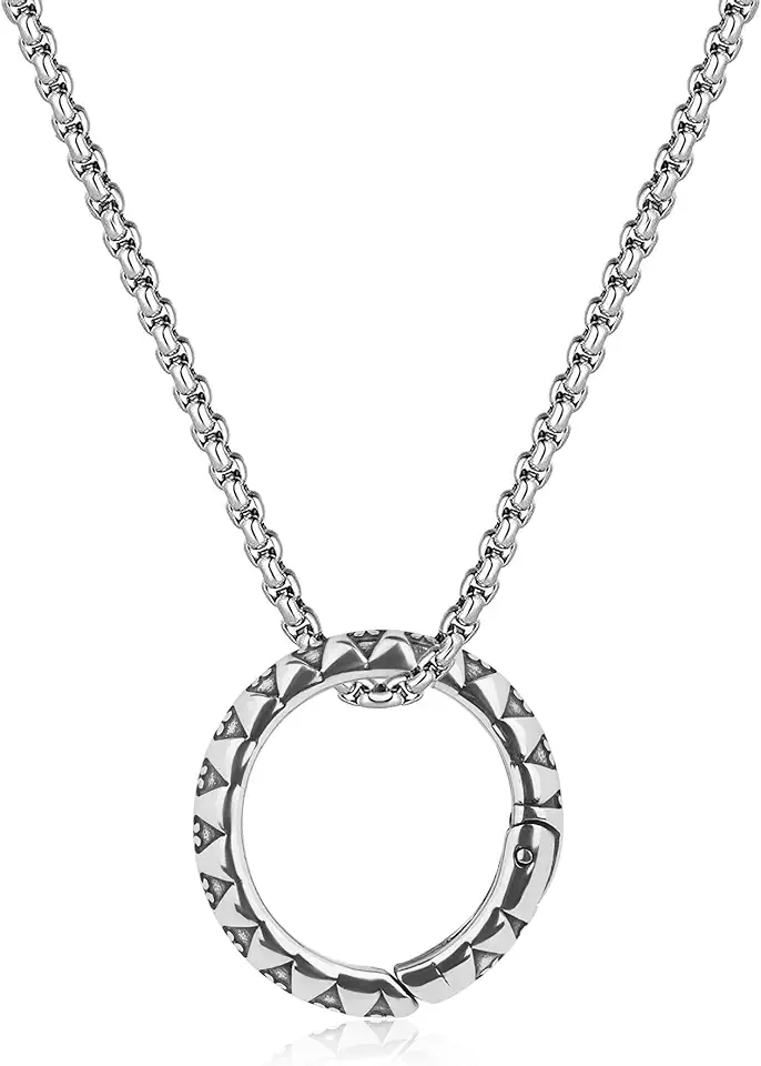 GAVU Mens Ring Holder Necklace, Stainless Steel King Keeper Necklace for Men and Women
