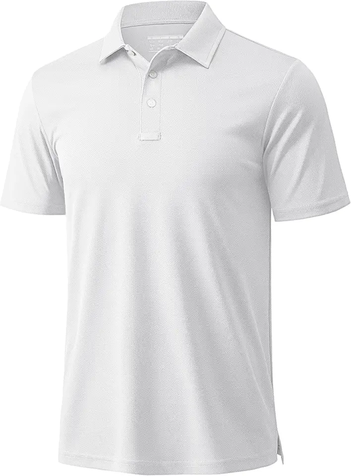 MAGCOMSEN Men's Polo Shirts 3 Buttons Casual Work T Shirts Quick Dry Short Sleeve Golf Shirt Pique Jersey Outdoor Performance