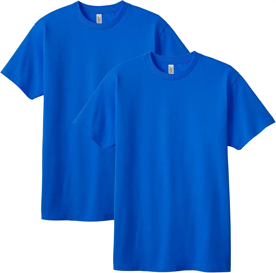 Men's Blue Short Sleeve Crewneck T Shirt