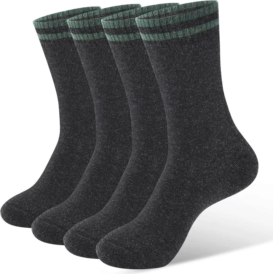 NinetoFiveLife Pack of 4 Mens Merino Wool Socks Winter Hiking Socks